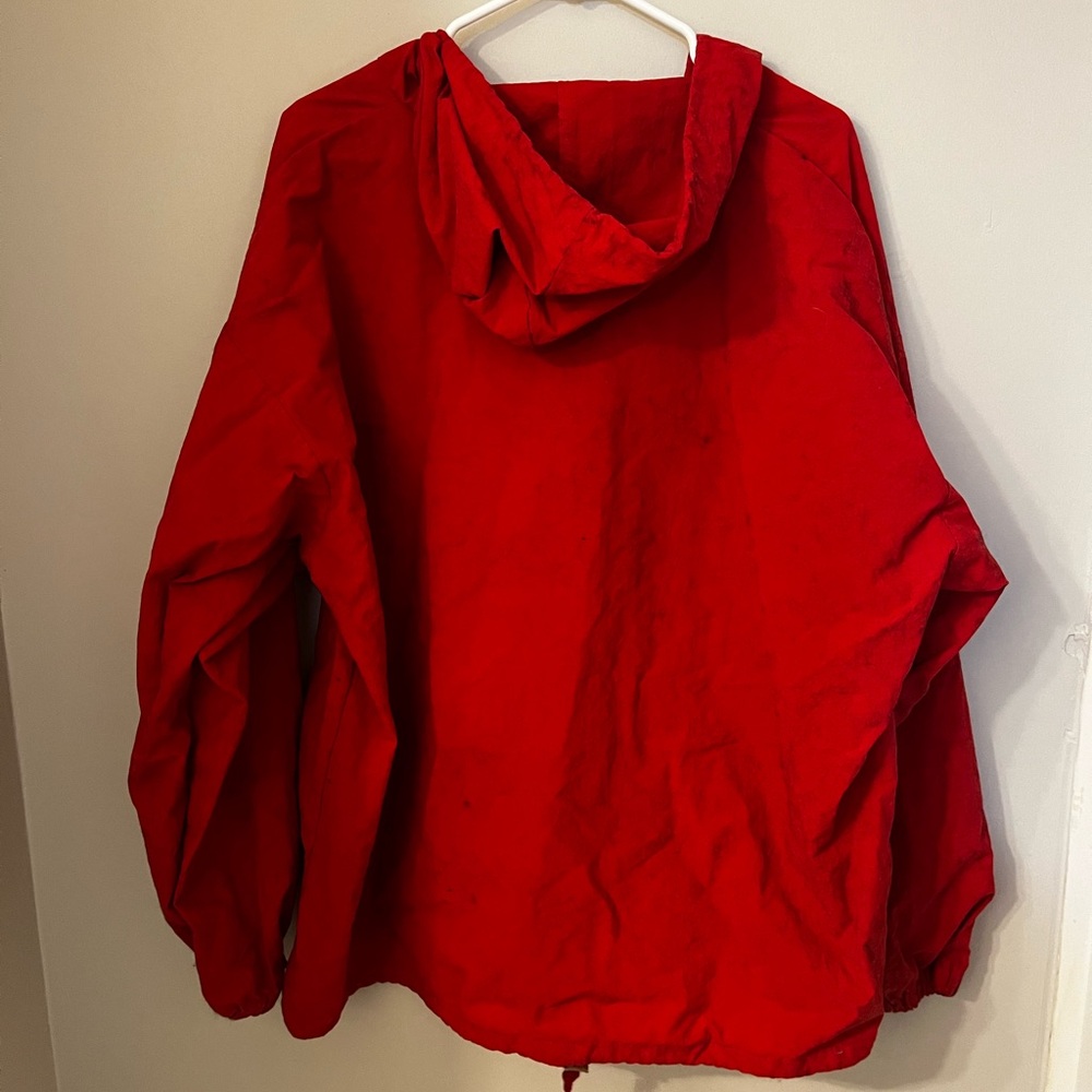 Red Hooded Pullover Jacket - Picture 5 of 5